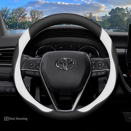 Toyota Premium Nappa Leather Breathable Ultra-Thin Non-Slip Steering Wheel Cover For Camry, Corolla, Levin, RAV4, Venza, Highlander, Avalon - i-Station Mobile Phone & Electronic Device Repair and Accessories