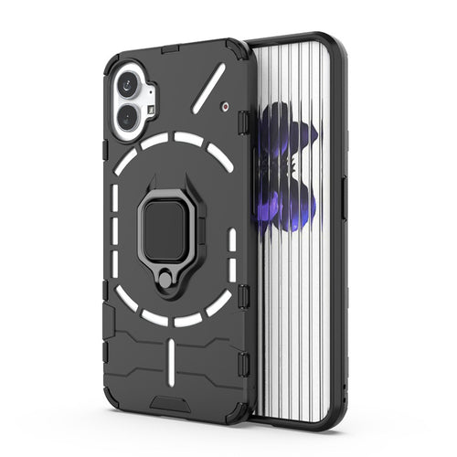 [Built-in Stand] Nothing Phone (1) - Shockproof Military Grade Armor TPU Dual-Layer Full Body Case With 2PC Tempered Glass Screen Protector