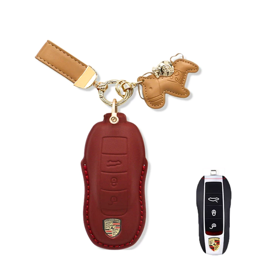 Porsche Genuine Leather Full Wrap Key Fob Case For Panamera, Cayenne, 911, Macan, Boxster, Cayman, 718 - i-Station Mobile Phone & Electronic Device Repair and Accessories