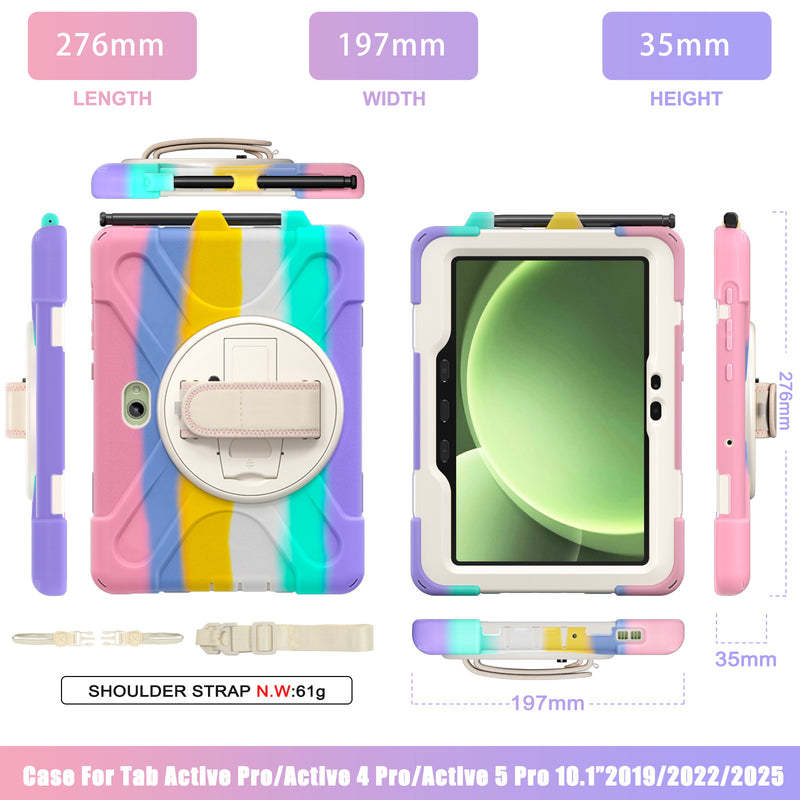 Load image into Gallery viewer, Samsung Galaxy Tab Active Pro / Active 4 Pro / Active 5 Pro Series - Heavy Duty 360 Degree Rotate Stand Hand Strap Case With Shoulder Strap - i-Station Mobile Phone &amp; Electronic Device Repair and Accessories
