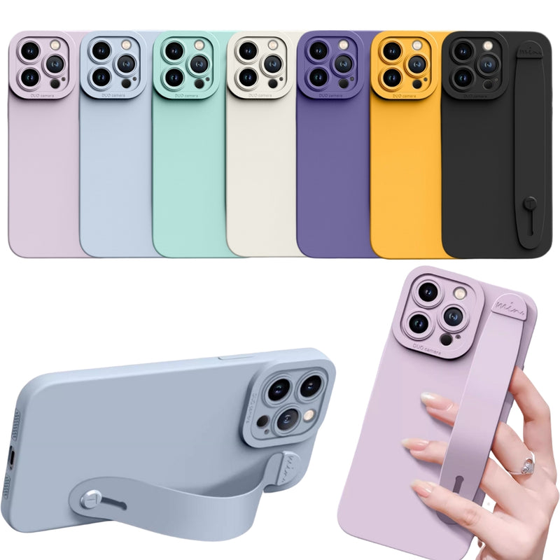 Load image into Gallery viewer, [Wrist Strap Bracket] Apple iPhone 16/Plus/Pro/Max - Washable Liquid Silicone Protective Case
