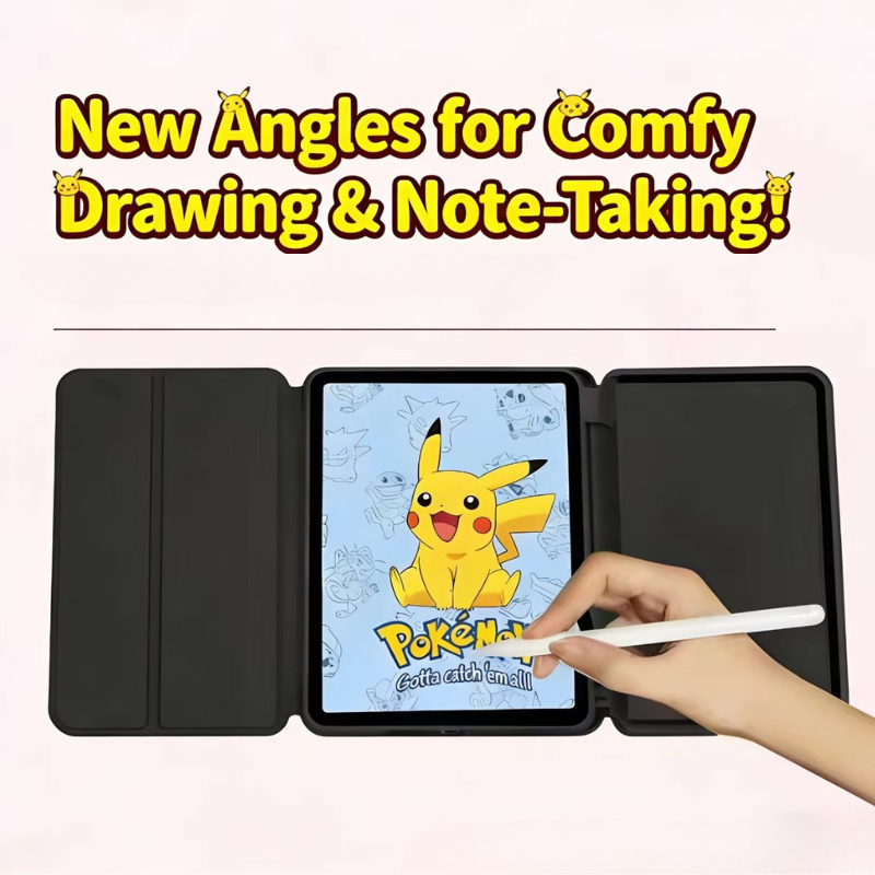 Load image into Gallery viewer, [Built-in Pen Slot] Apple iPad 7/8/9 10.2'' 7/8/9th Gen (2019/2020/2021) Pokémon Smart 360° Degree Rotate Stand Shockproof Flip Cover Case
