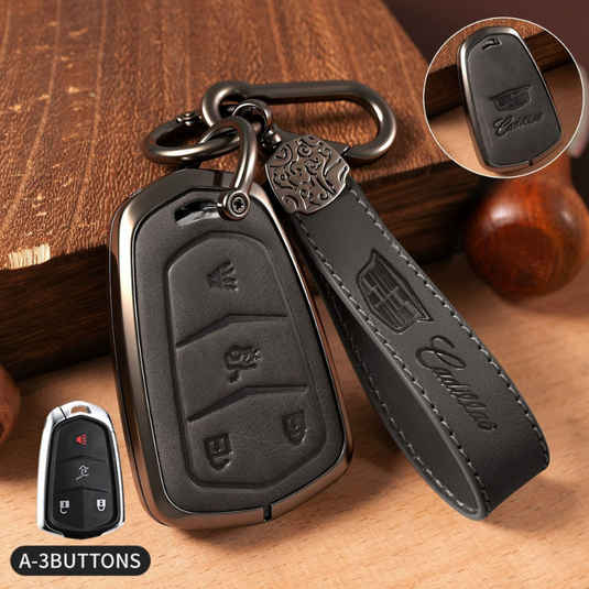 Cadillac Crazy Horse Leather Car Key Fob Case Cover For XT5, XT4, XT6, CT4, CT5, CT6, ATS-L, XTS, TS-L - i-Station Mobile Phone & Electronic Device Repair and Accessories