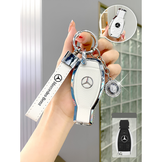 Mercedes Benz Glitter Leather Car Key Fob Case Cover For E300L, C260L, C200, GLB, A200L, S-Class, GLC260, GLE350, GLA - i-Station Mobile Phone & Electronic Device Repair and Accessories