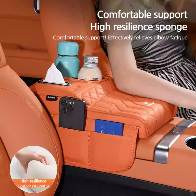 Load image into Gallery viewer, BWM Car Multi-Functional Leather Armrest Box Heightening Pad for 3 Series, 5 Series, 7 Series, X1, X2, X3, X4, X5
