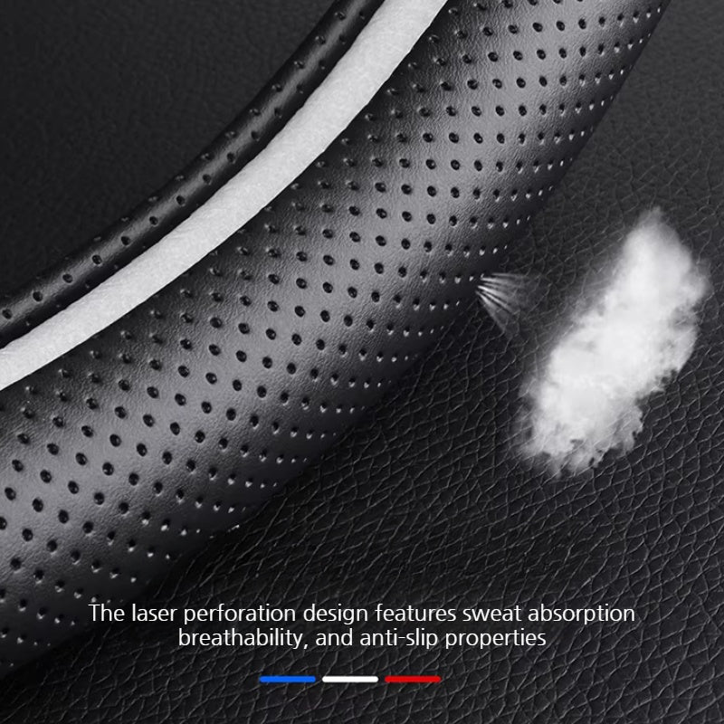 Load image into Gallery viewer, Kia Nappa &amp; Carbon Fiber Car Steering Wheel Covers for K3, K5, K2, Sonet, Sportage, Seltos, KX3, Stonic, K4, KX5, Pegas, EV5
