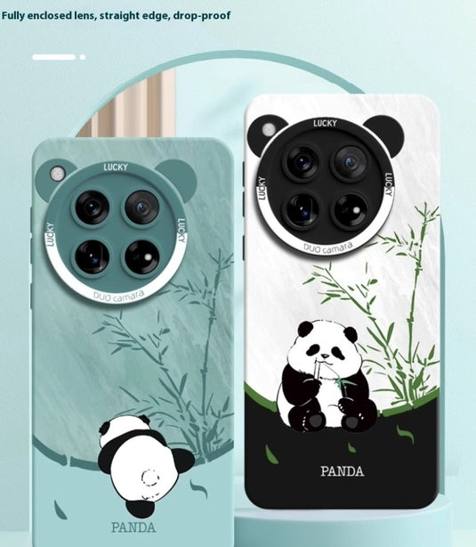 OnePlus 12 (PJD110, CPH2573, CPH2581, CPH2583) - Creative Panda Silicone Fashion Case