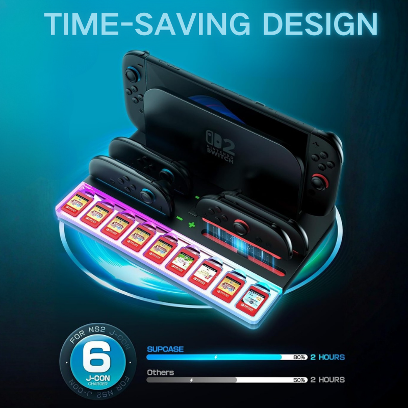 Load image into Gallery viewer, Nintendo Switch 2 (2025) - Multi-Functional Joy-Con Charging Dock with Game Card Storage
