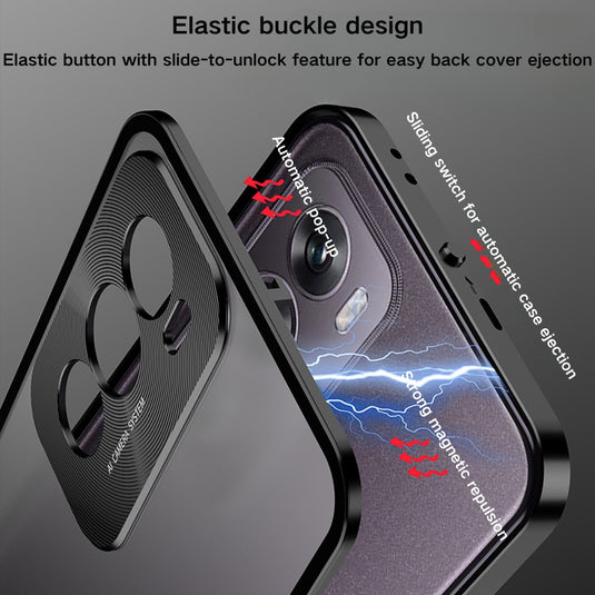 OPPO Reno12/Pro/12 F 4G/5G - Metal Frame Shockproof Frosted Phone Case