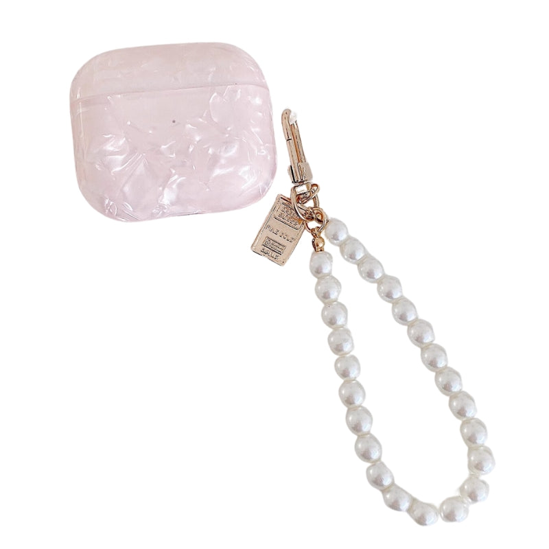 Apple AirPods 4 -  Protective Cover Skin With Pearl Keychain Charging Cover Case - i-Station Mobile Phone & Electronic Device Repair and Accessories