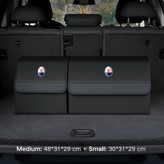 Maserati Microfiber Leather Car Trunk Storage Box for Quattroporte, Ghibli, Levante, Grecale