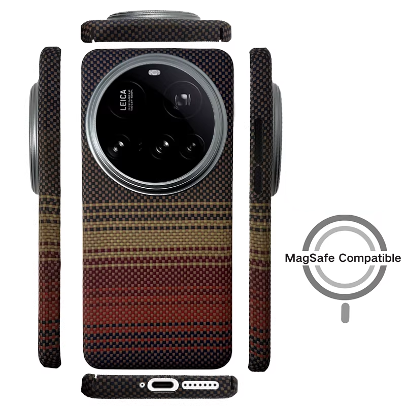 Load image into Gallery viewer, [Magsafe Compatible] Xiaomi Mi 17 Ultra - Magnetic Built-in Kevlar-Texture Fiber Phone Case
