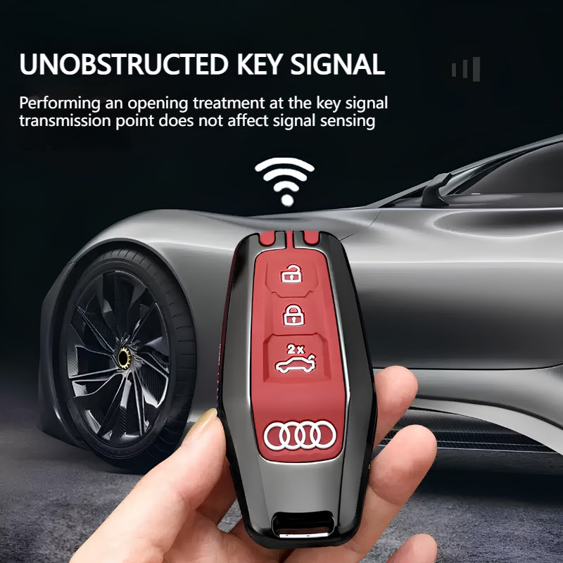 Load image into Gallery viewer, Audi Premium Leather Protection Car Key Fob Case Cover For Audi A5, A5L, Q5, Q6, Q6L, e-tron (2025/2026) - i-Station Mobile Phone &amp; Electronic Device Repair and Accessories
