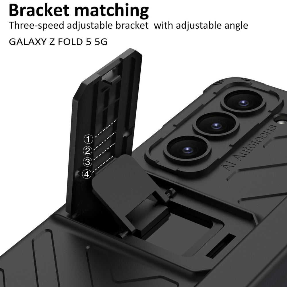 [With Pen Slot] [With Stand] Samsung Galaxy Z Fold 5(SM-F946) - Foldable Magnetic S Pen Creative Storage Armor Protective Case - i-Station Mobile Phone & Electronic Device Repair and Accessories