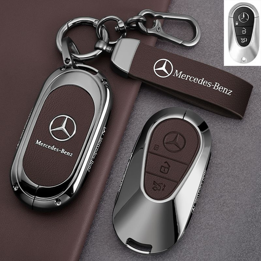 Mercedes Benz Premium Leather Protection Car Key Fob Case Cover for For Benz A, C, E, S, G-Class, GLA, GLB, GLC, GLE, GLS, CLA, CLS, EQC - i-Station Mobile Phone & Electronic Device Repair and Accessories