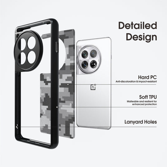 OnePlus 12 - Transparent Camouflage Shockproof Protective Case