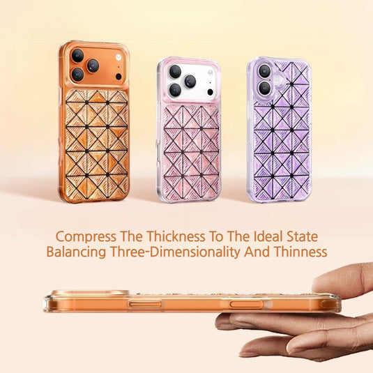 [Magsafe Compatible] Apple iPhone 17/Pro/ Pro Max - Kingxbar Geometric 3D Shockproof Phone Case