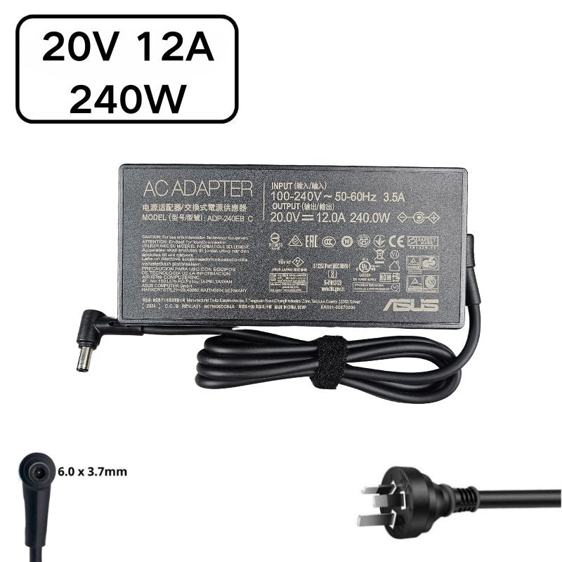 [20V-12A/240W][6.0x3.7] ASUS Rog 15" 16" Zephyrus Gaming Laptop AC Power Supply Adapter Charger - i-Station Mobile Phone & Electronic Device Repair and Accessories