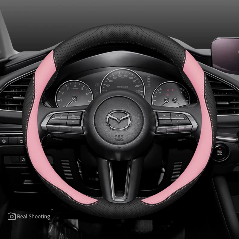 Load image into Gallery viewer, Mazda Premium Nappa Leather Breathable Ultra-Thin Non-Slip Steering Wheel Cover For Mazda 3 Axela, CX-5, CX-4, Atenza, CX-30, CX-50, Mazda 6, Ruiyi - i-Station Mobile Phone &amp; Electronic Device Repair and Accessories

