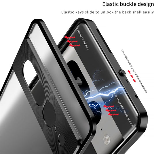 Google Pixel 9/Pro/Pro XL - Full Cover Metal Frame Shockproof Matte Case