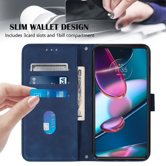 [With Shoulder Strap] [With Card Slot] Motorola G Stylus 5G 2023 - PU leather Crossbody Wallet Style Shockproof Phone Case