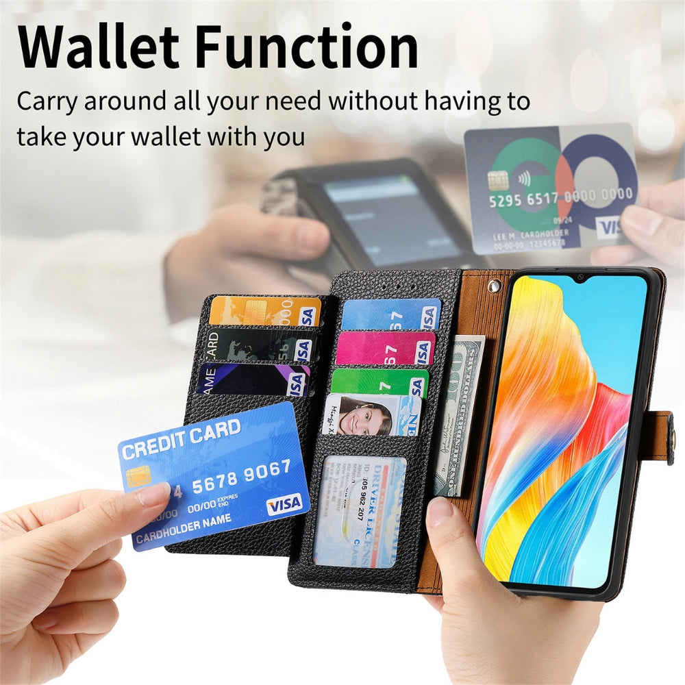 [With Card Slot] OPPO Reno10/Pro - PU leather Crossbody Wallet Style Shockproof Phone Case - i-Station Mobile Phone & Electronic Device Repair and Accessories