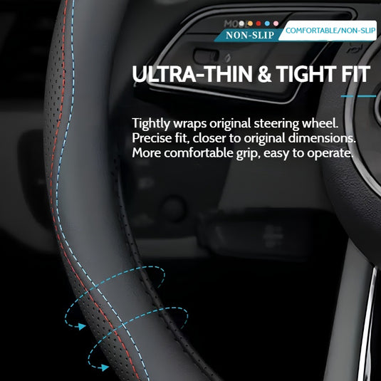 Maserati Nappa Leather Breathable Non-Slip Steering Wheel Cover For Quattroporte, Ghibli, Grecale, Levante - i-Station Mobile Phone & Electronic Device Repair and Accessories