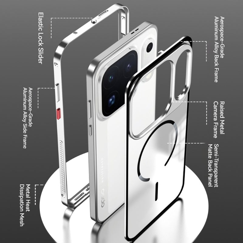 Load image into Gallery viewer, [Magsafe Compatible] OPPO Find X10 / Pro Max / E - Transparent Essentials Series Case With Metal Frame
