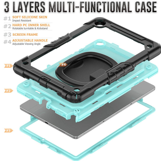 [Built-in 360 Degree Stand] Samsung Galaxy Tab S10 FE Plus (2025) 13.1" - Heavy Duty Rugged Series Case