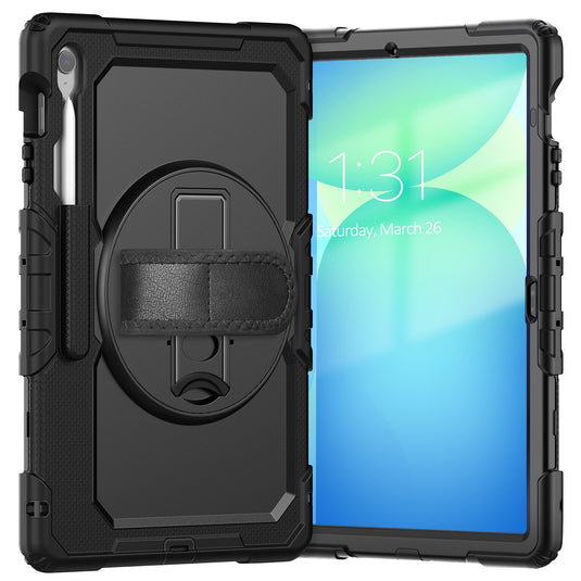 [Built-in Stand] Samsung Galaxy Tab S10 FE Plus (2025) 13.1" - 360 Degree Stand PC + Silicone Shockproof Case With Strap