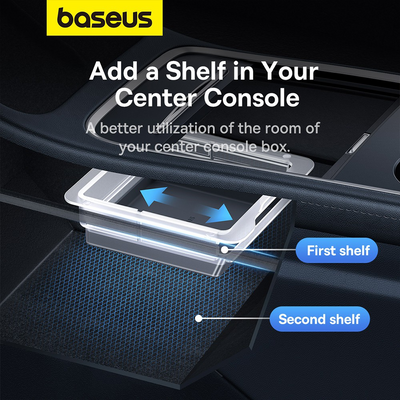 Baseus T-Space Series Car Center Console Armrest Box Twilight Grey - i-Station Mobile Phone & Electronic Device Repair and Accessories