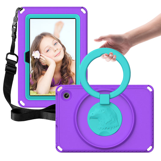 [Built-in Shoulder Strap][With Ring Bracket] Apple iPad Mini 6/7 8.3'' 6/7th Gen (2021/2024) Cartoon EVA Friendly Heavy Duty Case