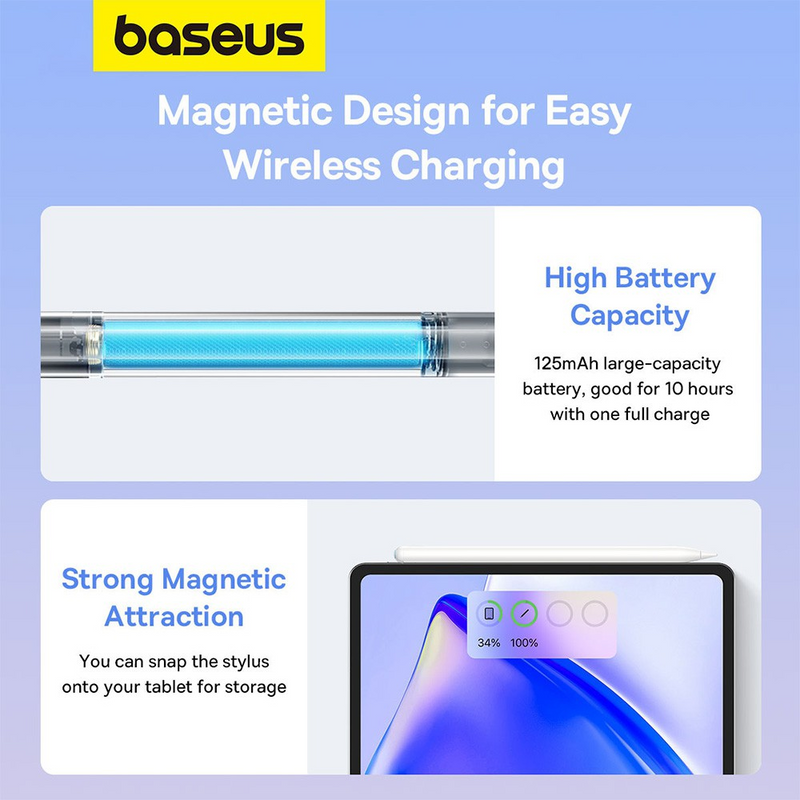 Load image into Gallery viewer, Baseus Smooth Writing 2 Series Stylus with LED Indicators (P80015803213-00) (Active Version) - Moon White - i-Station Mobile Phone &amp; Electronic Device Repair and Accessories
