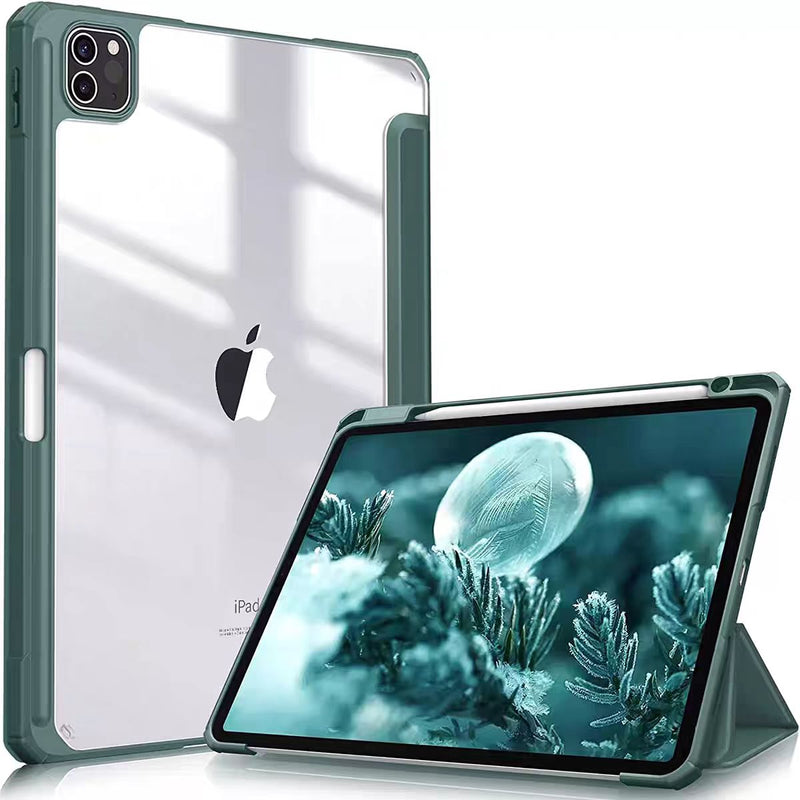 Load image into Gallery viewer, Apple iPad Pro 12.9-inch 4/5/6th Gen (2020/2021/2022) Acrylic Transparent Tablet Case with Pencil Slot
