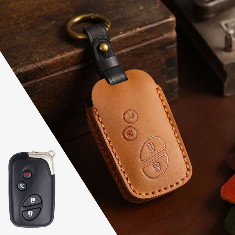 Load image into Gallery viewer, Lexus Handcrafted Genuine Leather Car Key Fob Case Cover For RX270, ES240, LX570
