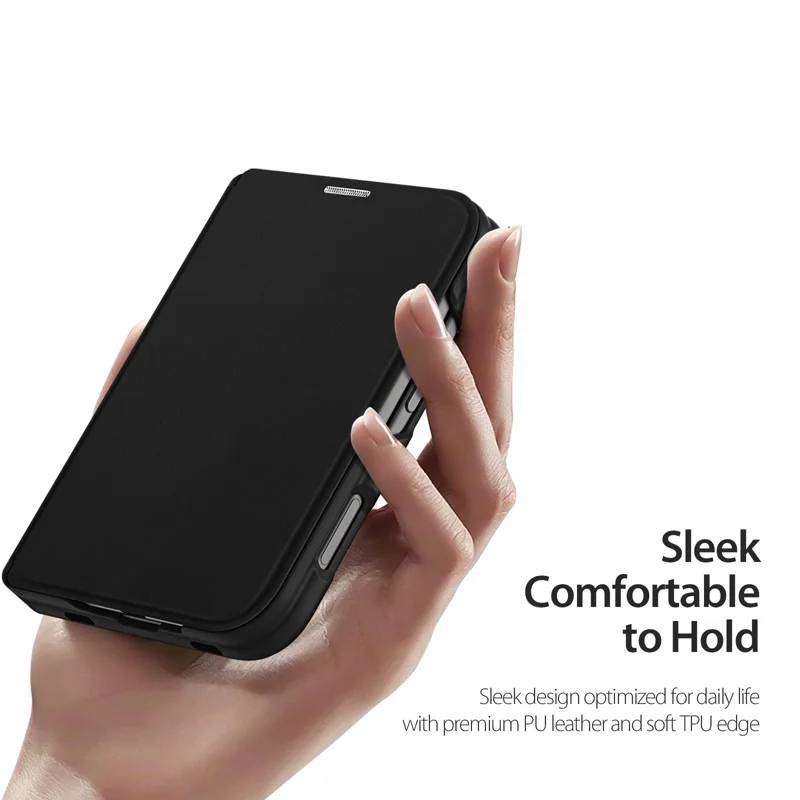 Load image into Gallery viewer, [With Card Slot][Magsafe Compatible] Apple iPhone Ultra (iPhone Fold) - Magnetic Transparent Flip PU Leather Wallet Series Case
