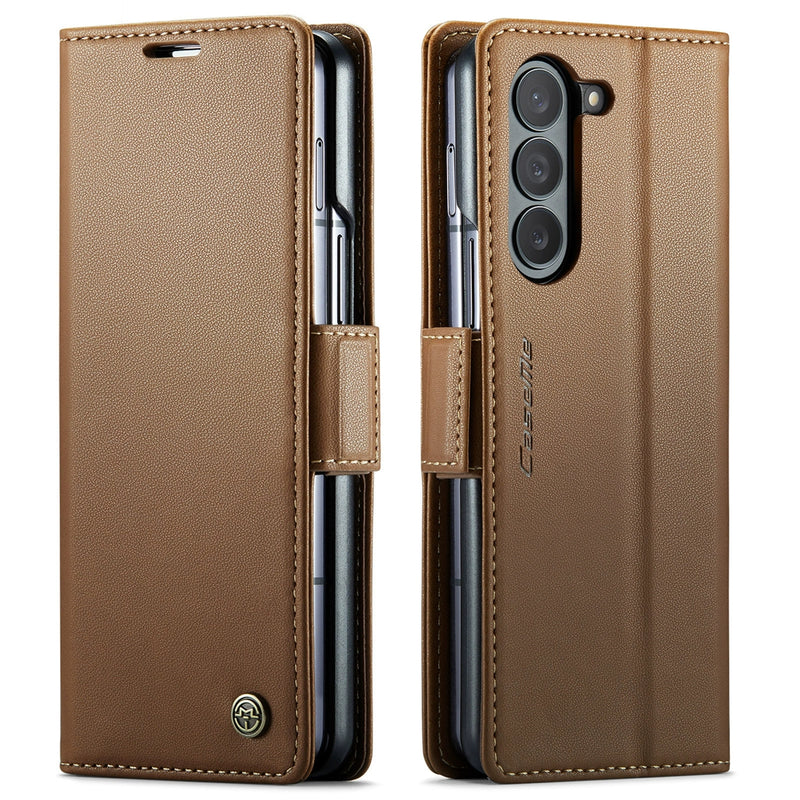 Load image into Gallery viewer, Samsung Galaxy Z Fold 6 (SM-F956) Premium Leather Shockproof Wallet Series Case
