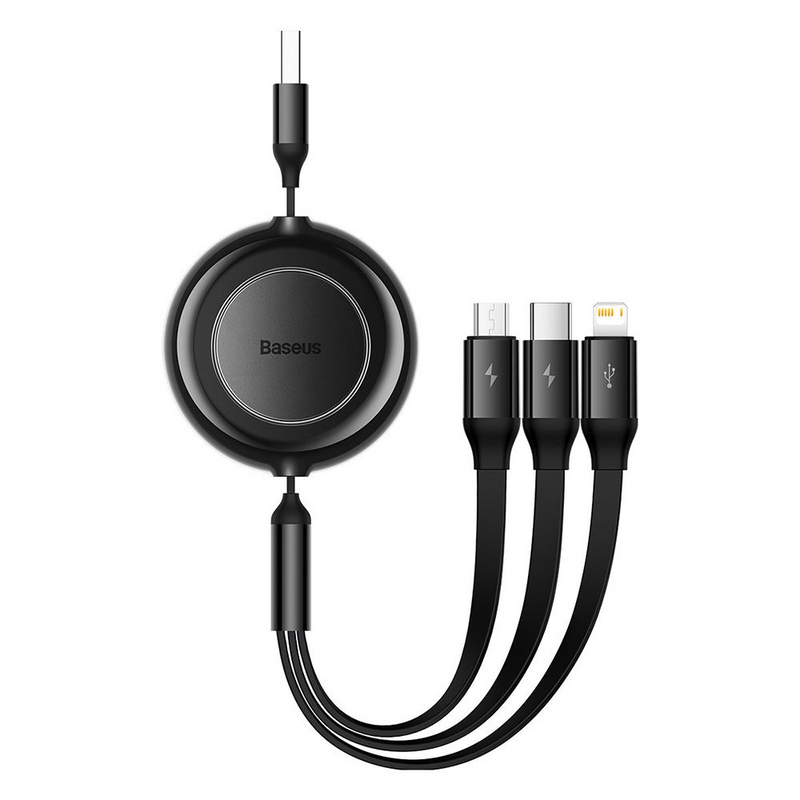 Load image into Gallery viewer, Baseus Bright Mirror 2 Series Retractable 3-in-1 Fast Charging Data Cable USB to M+L+C 3.5A 1.1m

