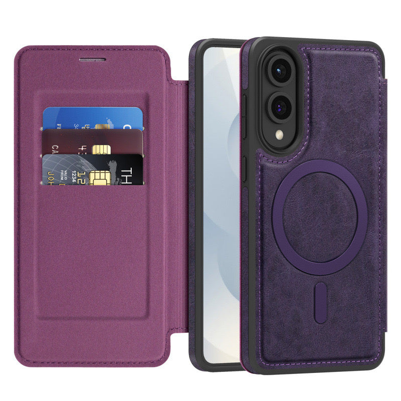 Load image into Gallery viewer, [With Card Slot] Samsung Galaxy S25 Edge (SM-S937) - Business Leather Flip Magnetic Case
