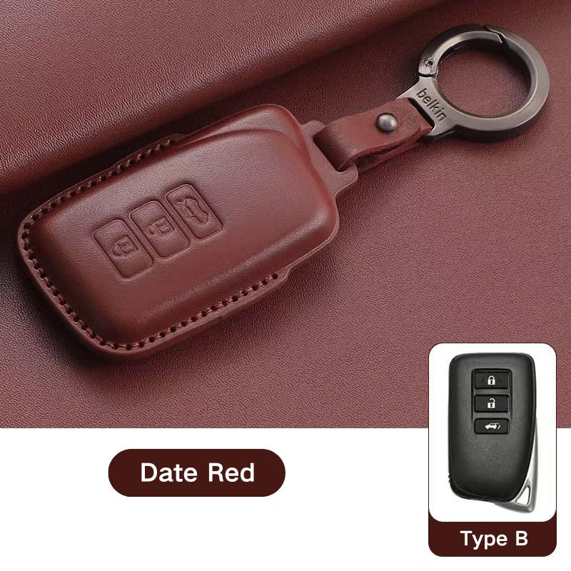Load image into Gallery viewer, Lexus Full-wrap Genuine Leather Car Key Fob Case Cover For ES200, ES300H, RX300, RX350H, NX260, LX570, RX270
