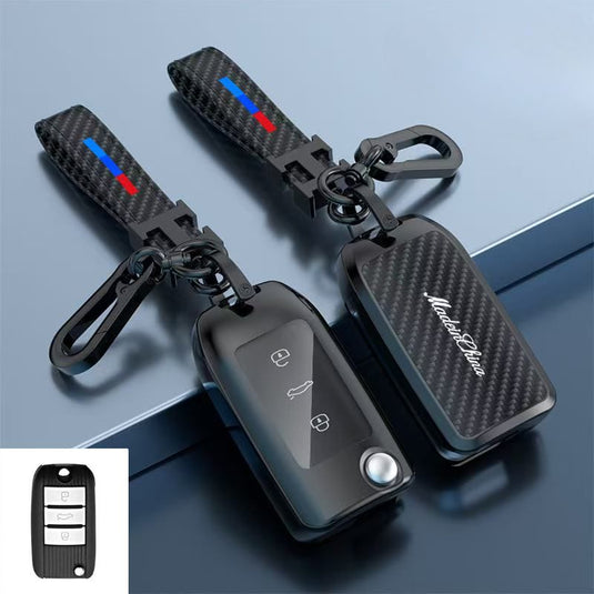 Roewe Zinc Alloy + Carbon Fiber Texture Car Key Fob Case Cover For RX3, RX5, RX5 Plus, RX8, ERX5, i5, i6