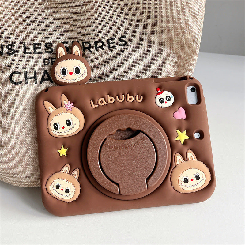Load image into Gallery viewer, [Built-in Ring Holder][With Pen Slot] Apple iPad Air 4/5 10.9&#39;&#39; 4/5th Gen (2020/2022) Labubu Cartoon Silicone Anti-Drop Protective Case
