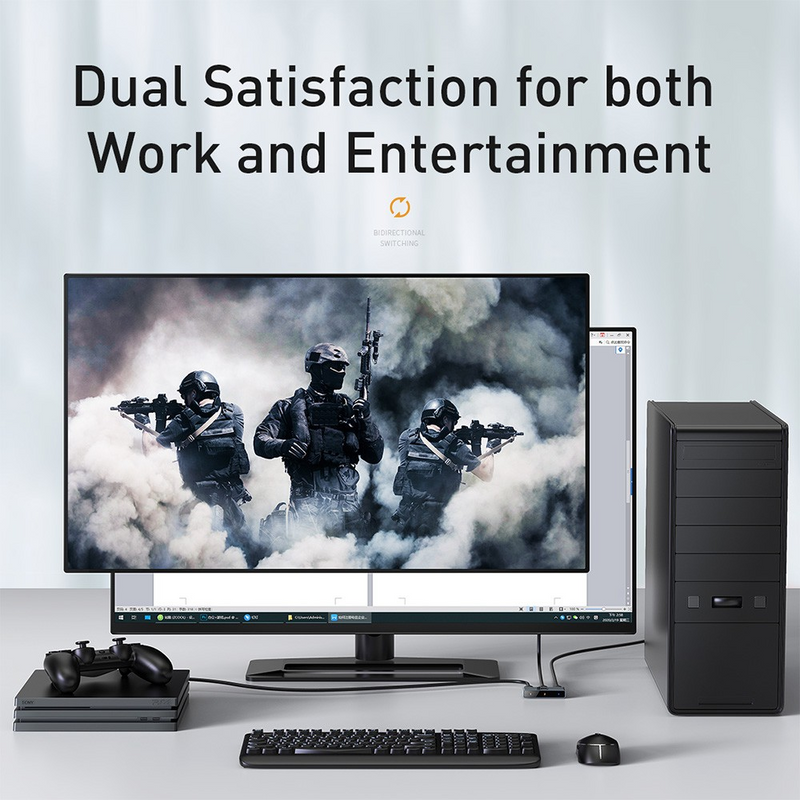 Load image into Gallery viewer, Baseus Matrix HDMI Bidirectional Switcher - Space Gray - i-Station Mobile Phone &amp; Electronic Device Repair and Accessories
