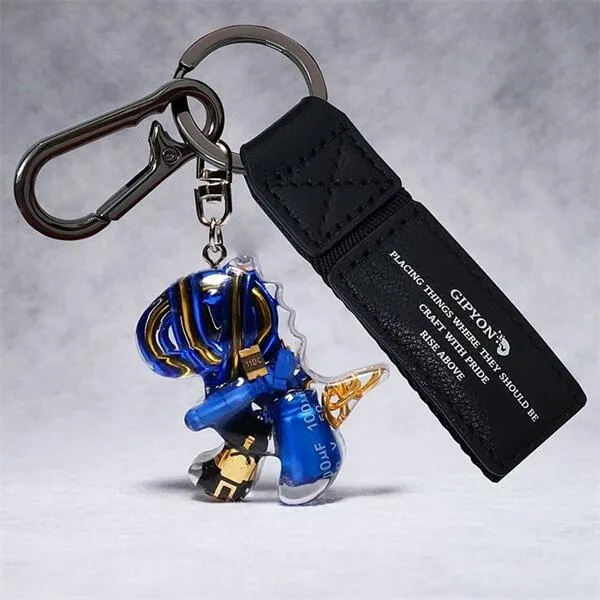 Load image into Gallery viewer, Cyberpunk Dino Car Keychain – Compact, Lightweight &amp; Stylish
