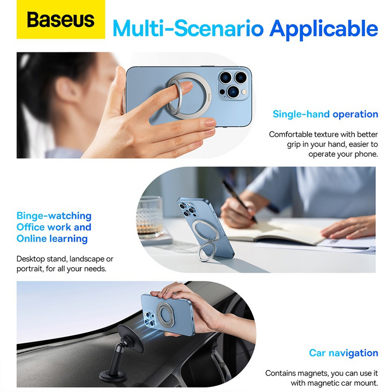 Load image into Gallery viewer, Baseus Halo Series Foldable Metal Ring Stand (Single-ring)
