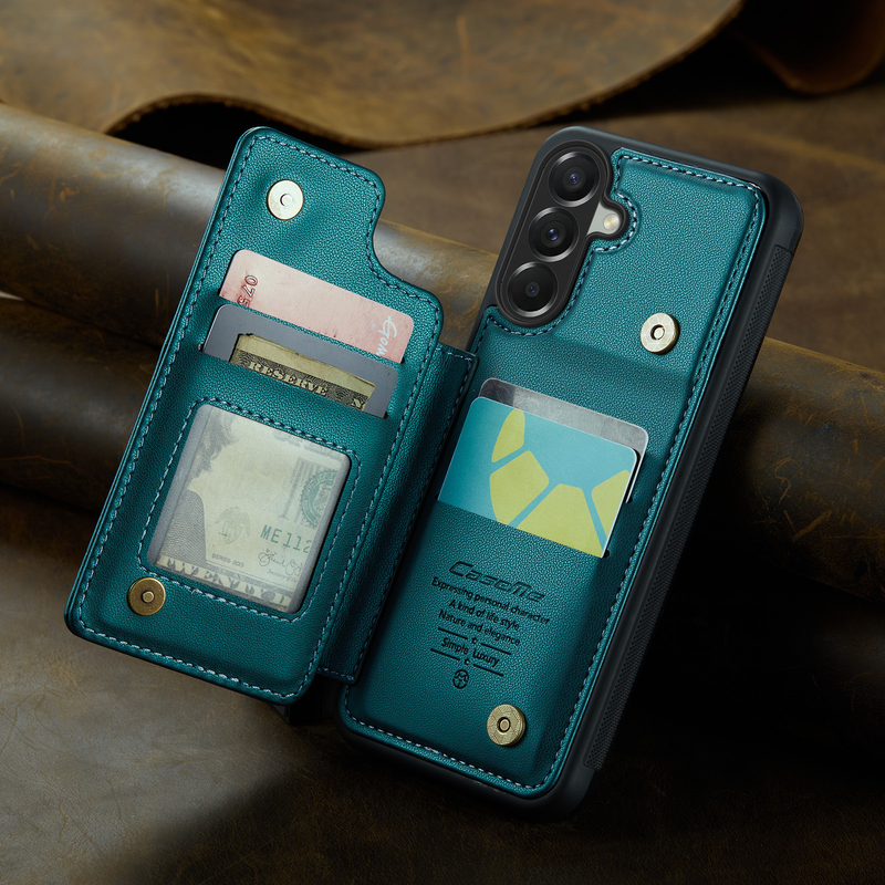 Load image into Gallery viewer, [With Card Slot] Samsung Galaxy A57 (SM-A576) - RFID Flip Premium Leather Wallet Series Case

