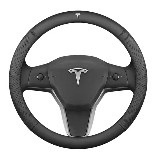 Tesla Genuine Cowhide Leather Steering Wheel Cover For Model 3, Model Y, Model S, Model X