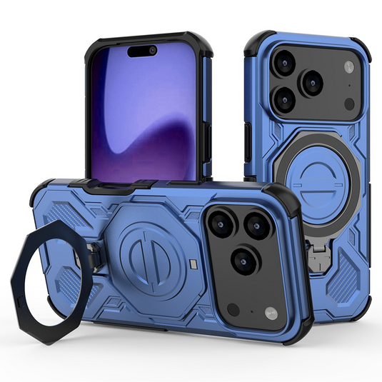 [ Magsafe Compatible][Built-in Stand] Apple iPhone 17/Air/Pro/Max - Shield Shockproof Rugged Heavy Duty Case