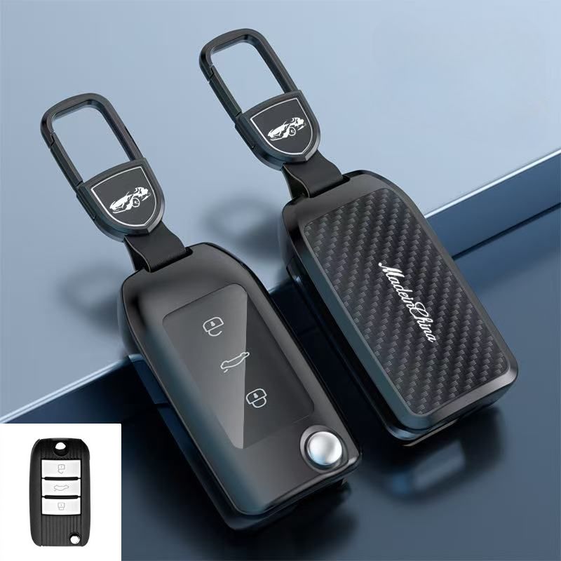 Load image into Gallery viewer, Roewe Zinc Alloy + Carbon Fiber Texture Car Key Fob Case Cover For RX3, RX5, RX5 Plus, RX8, ERX5, i5, i6
