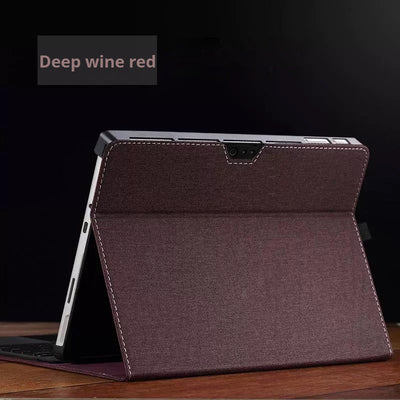 Microsoft Surface Pro 8 (1983) - Business Slim Folding PU Leather Hard Back Shell - i-Station Mobile Phone & Electronic Device Repair and Accessories